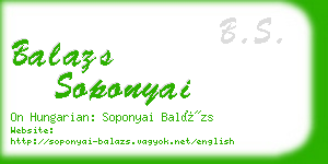 balazs soponyai business card